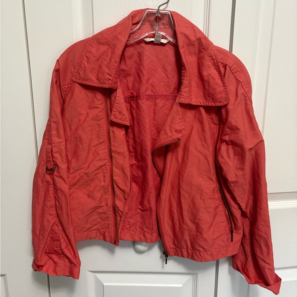 CAbi Red Utility Jacket Lightweight Casual Style - Picture 2 of 6